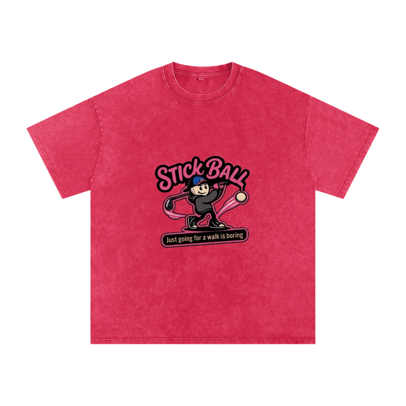 Snow Washed Oversized Cotton T-Shirt