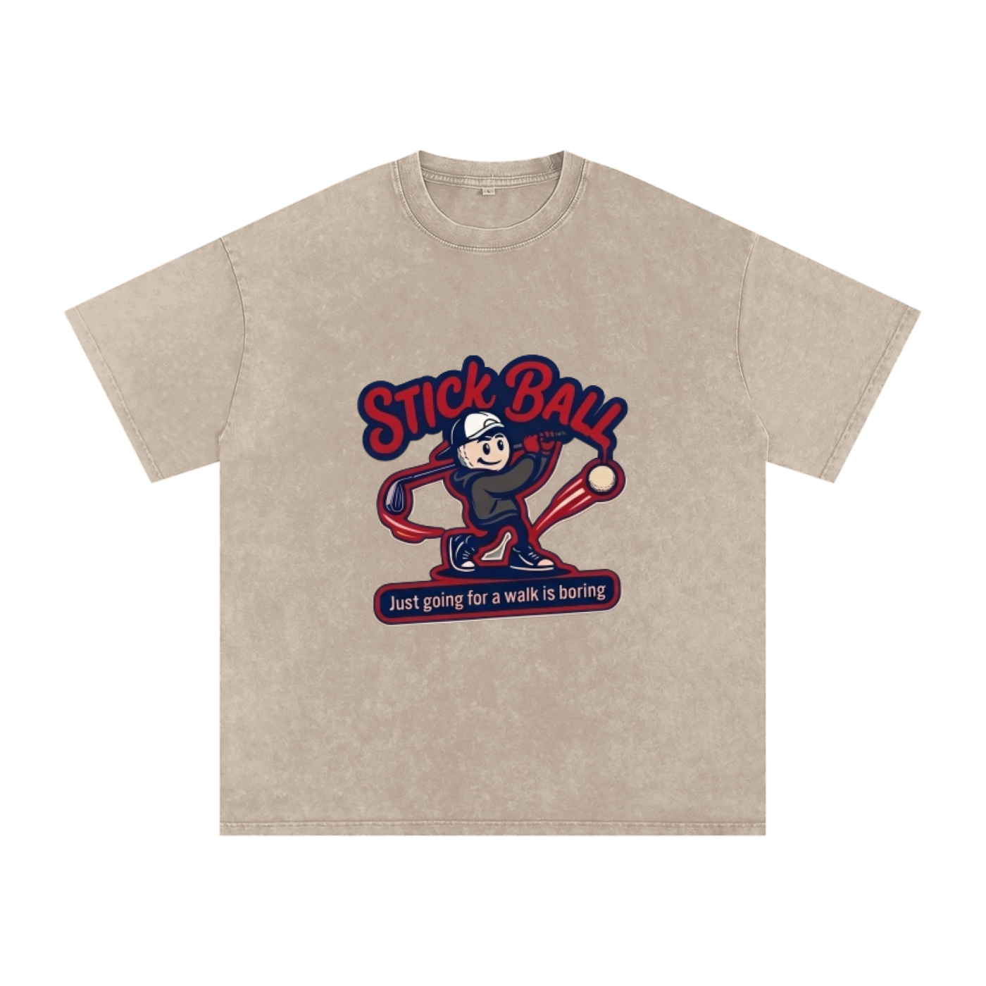 Snow Washed Oversized Cotton T-Shirt