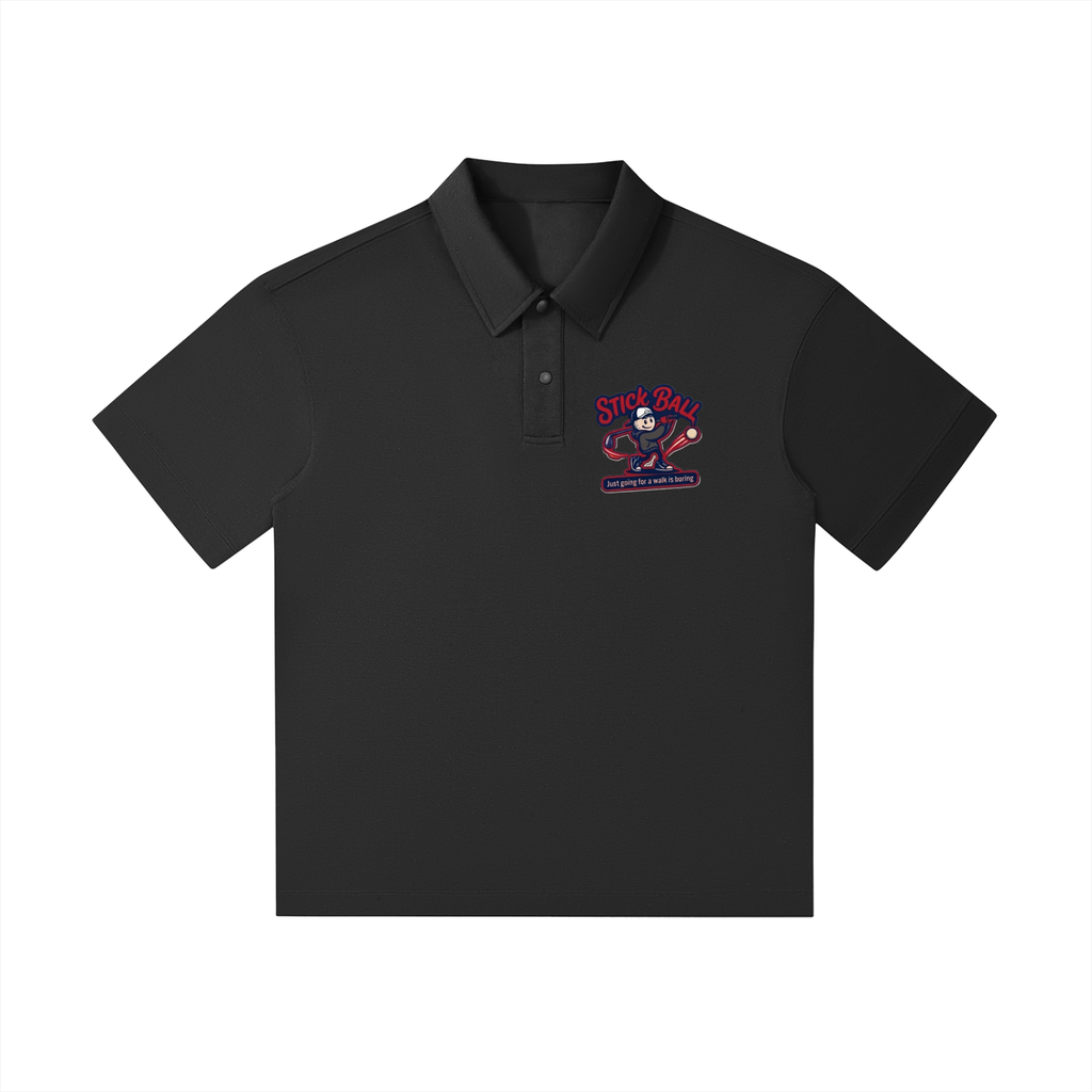 Drop Shoulder Short-Sleeve Polo
