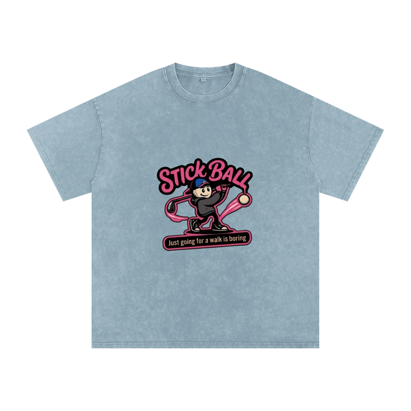 Snow Washed Oversized Cotton T-Shirt