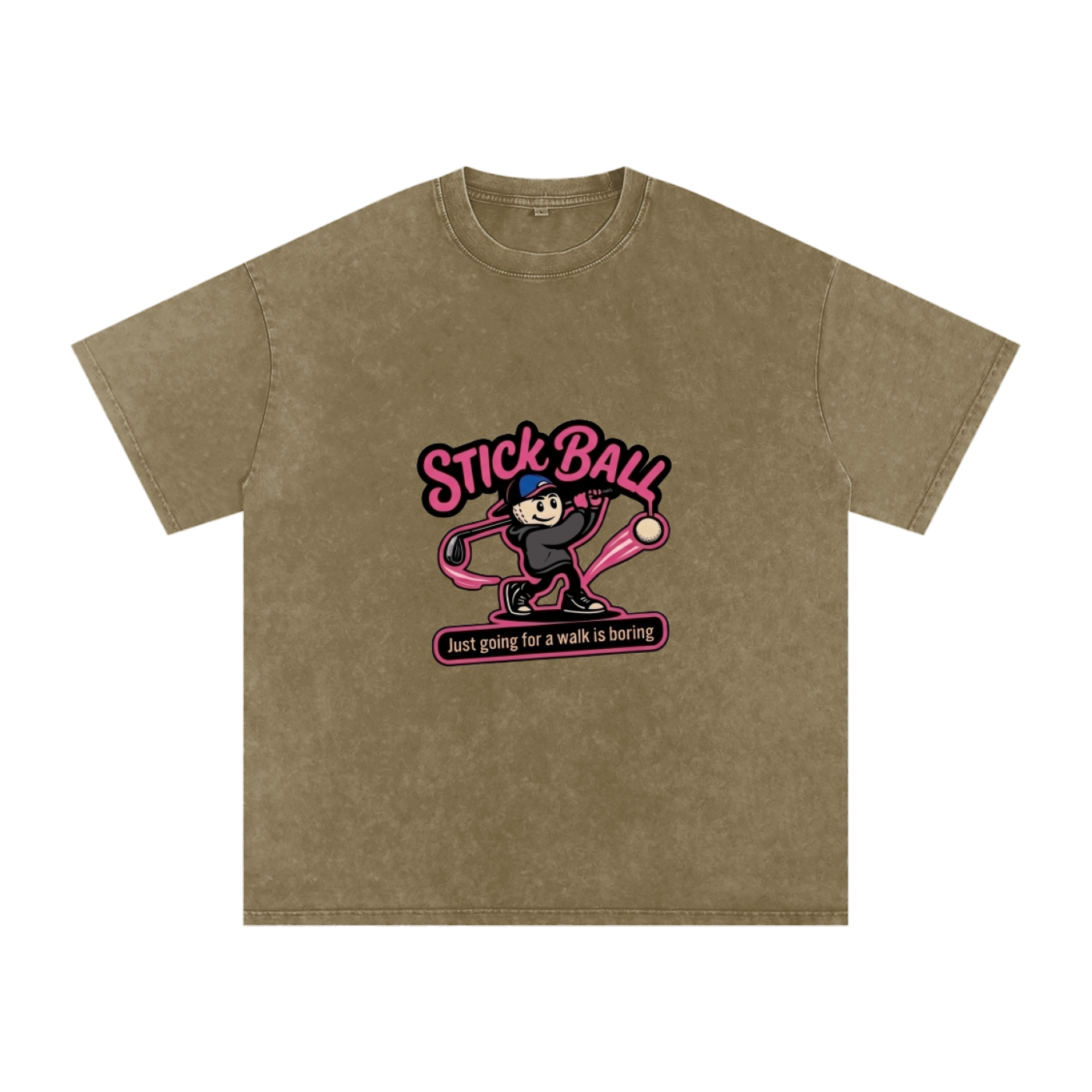 Snow Washed Oversized Cotton T-Shirt