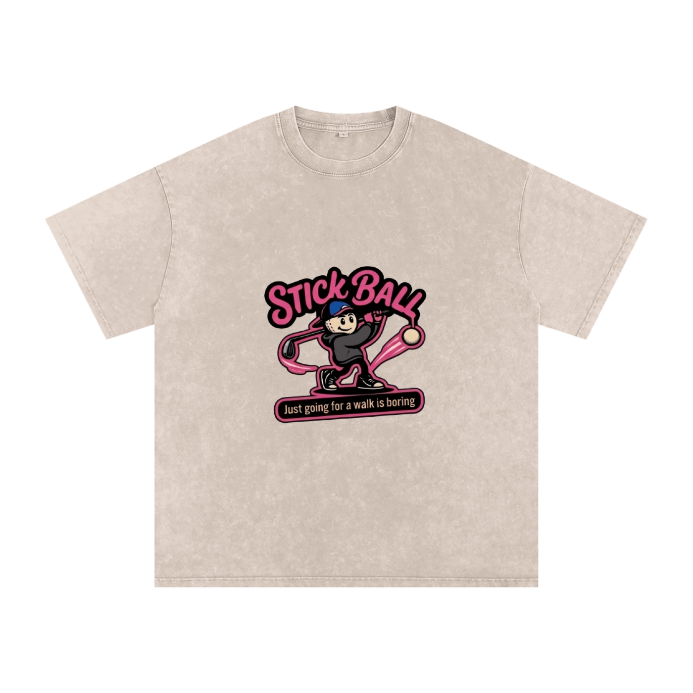 Snow Washed Oversized Cotton T-Shirt