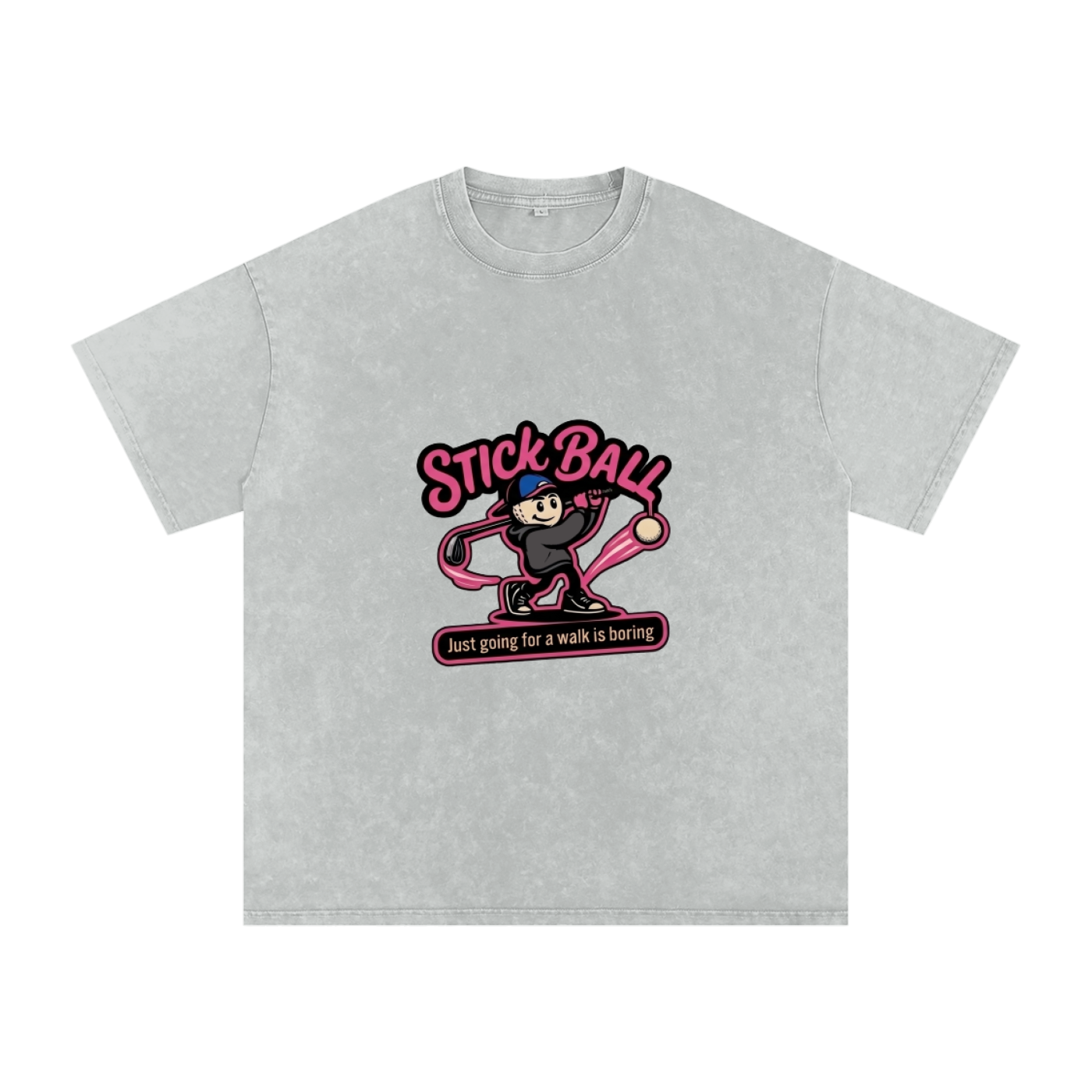 Snow Washed Oversized Cotton T-Shirt