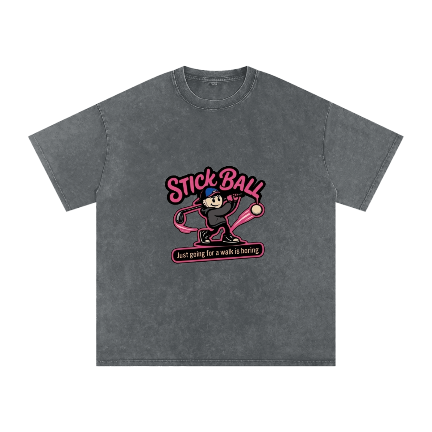 Snow Washed Oversized Cotton T-Shirt