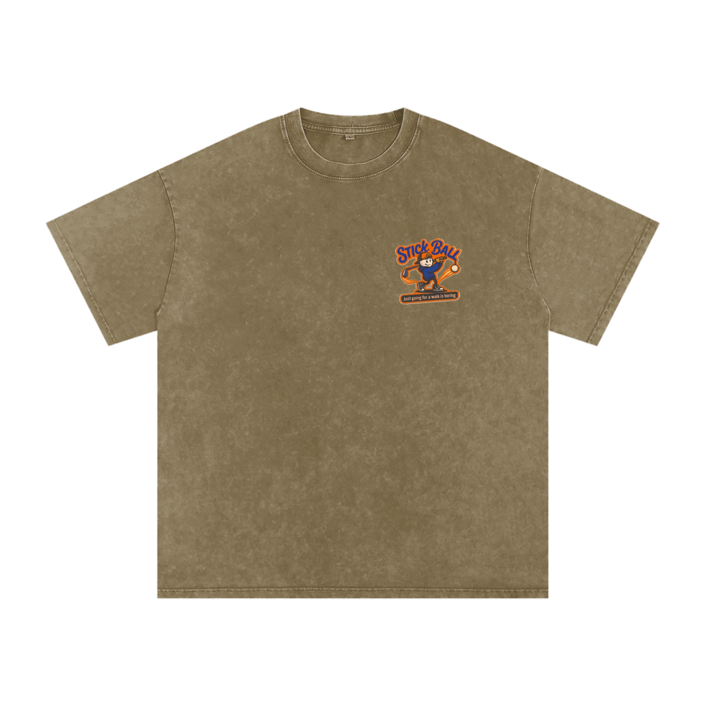 Snow Washed Oversized Cotton T-Shirt