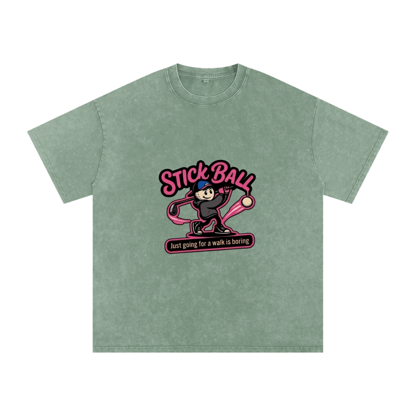 Snow Washed Oversized Cotton T-Shirt