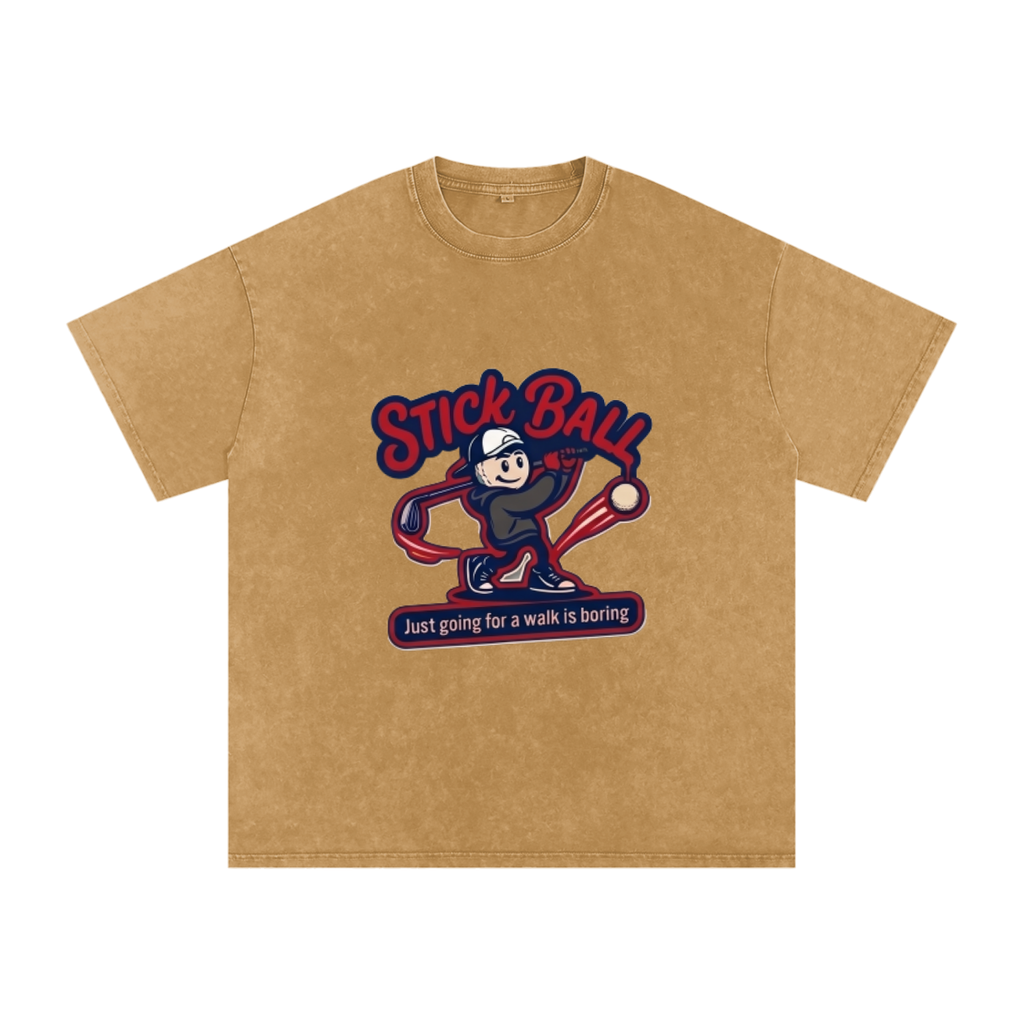 Snow Washed Oversized Cotton T-Shirt