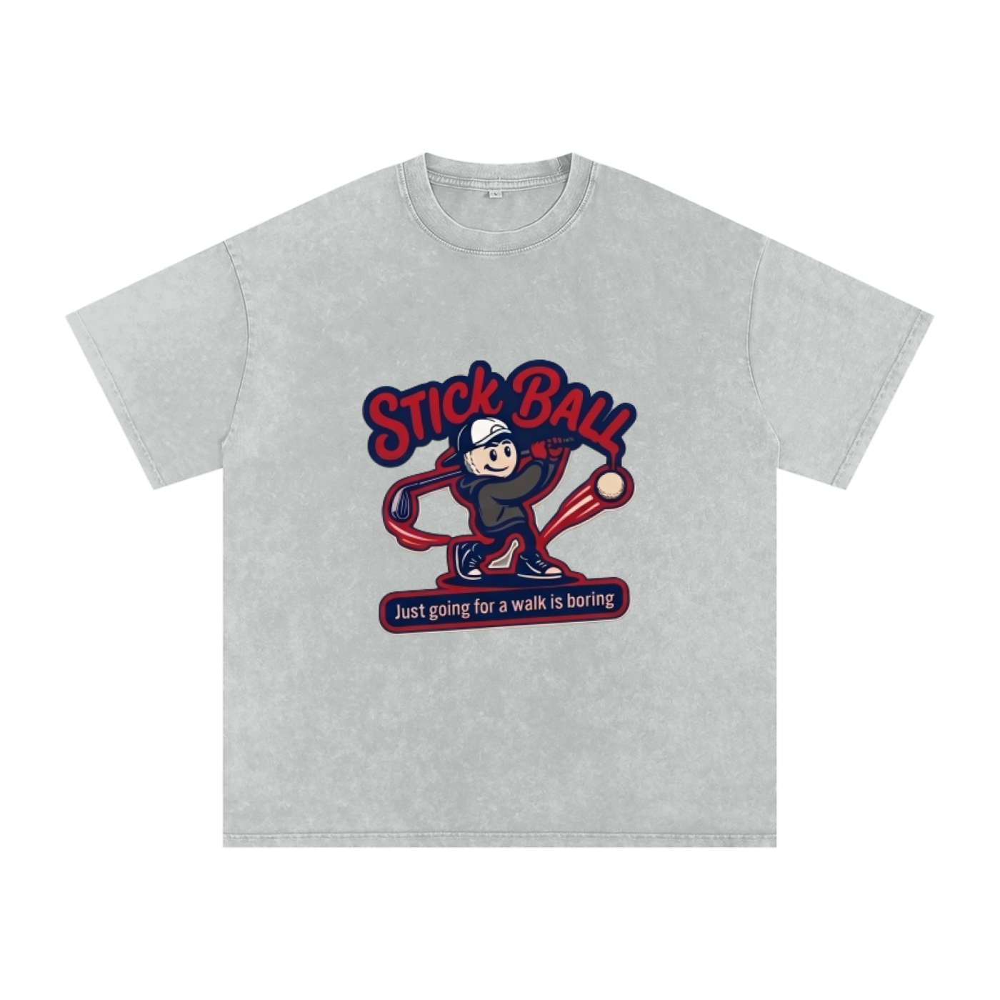 Snow Washed Oversized Cotton T-Shirt