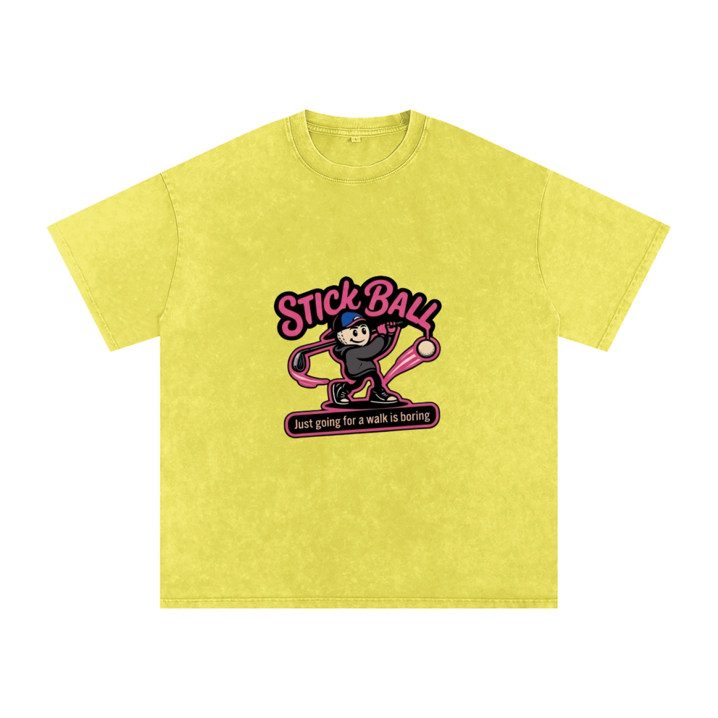 Snow Washed Oversized Cotton T-Shirt