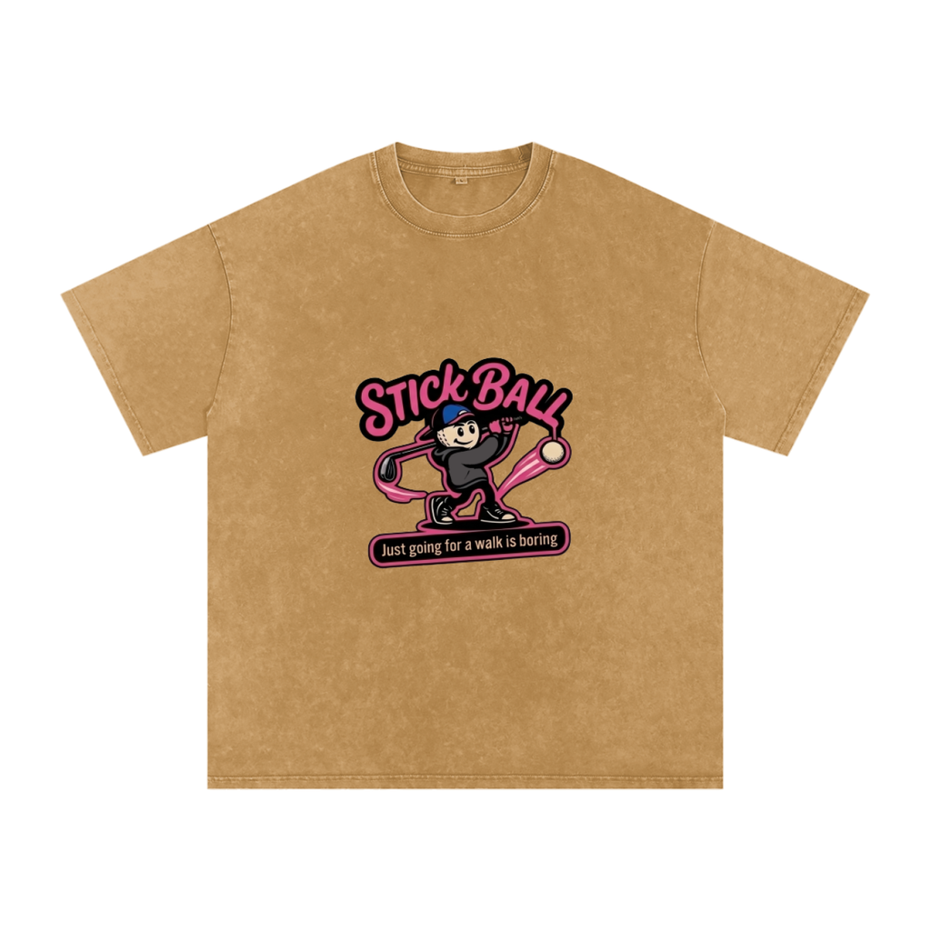 Snow Washed Oversized Cotton T-Shirt