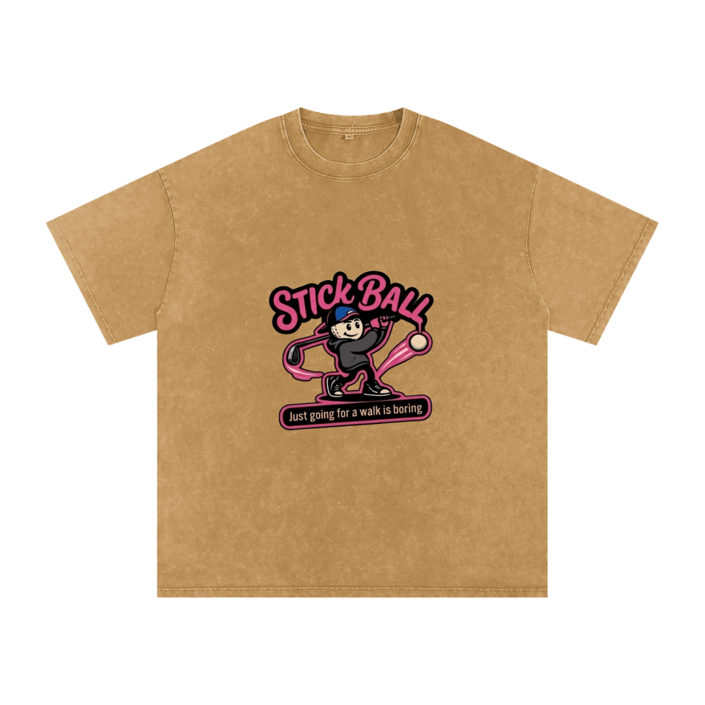 Snow Washed Oversized Cotton T-Shirt