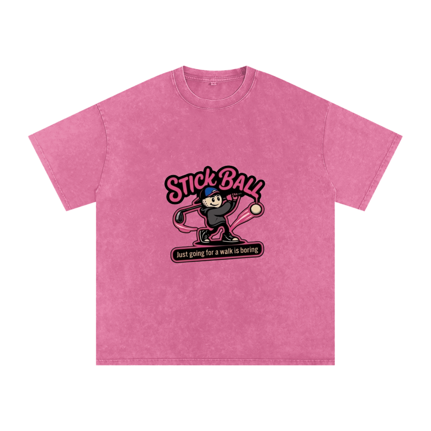 Snow Washed Oversized Cotton T-Shirt