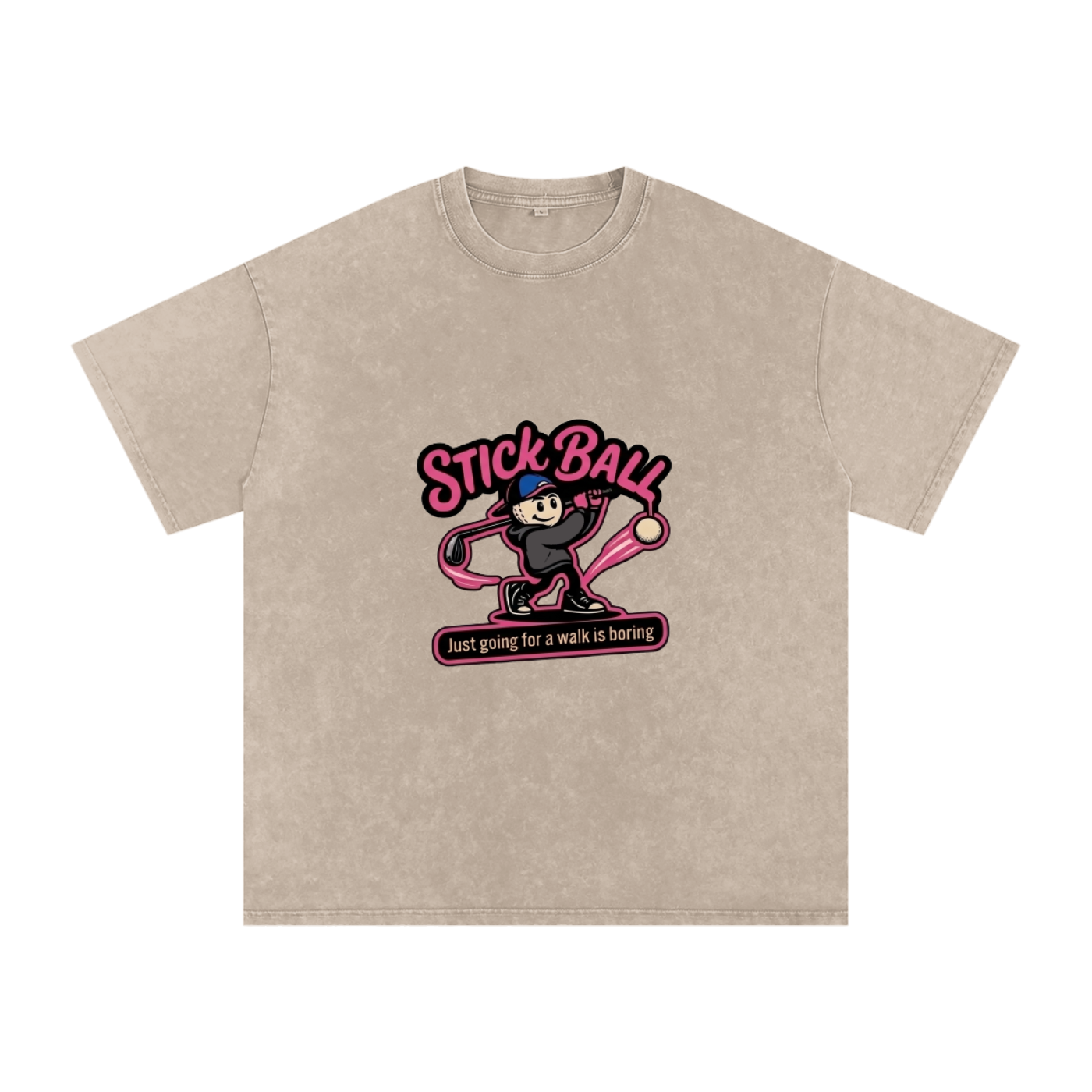 Snow Washed Oversized Cotton T-Shirt