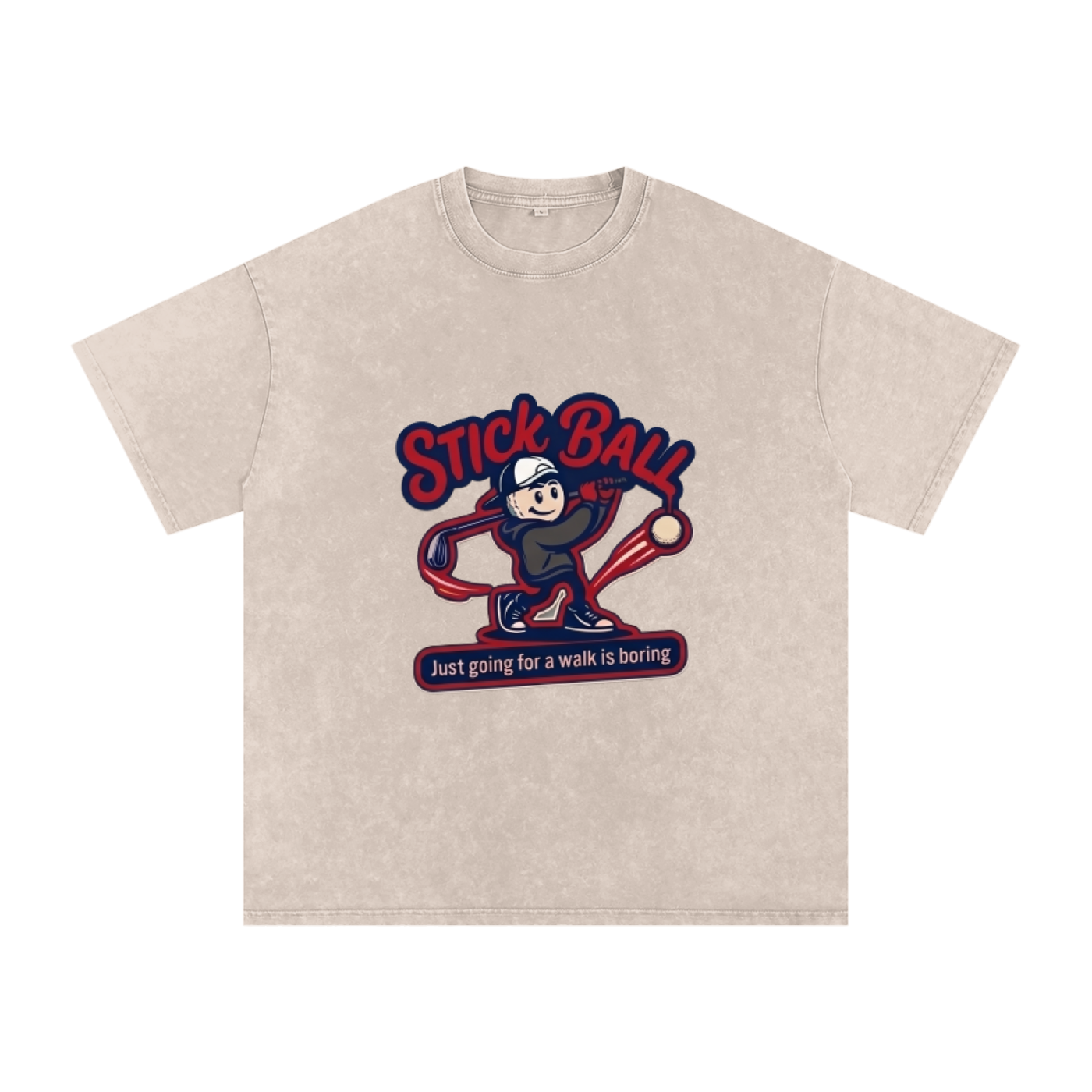 Snow Washed Oversized Cotton T-Shirt