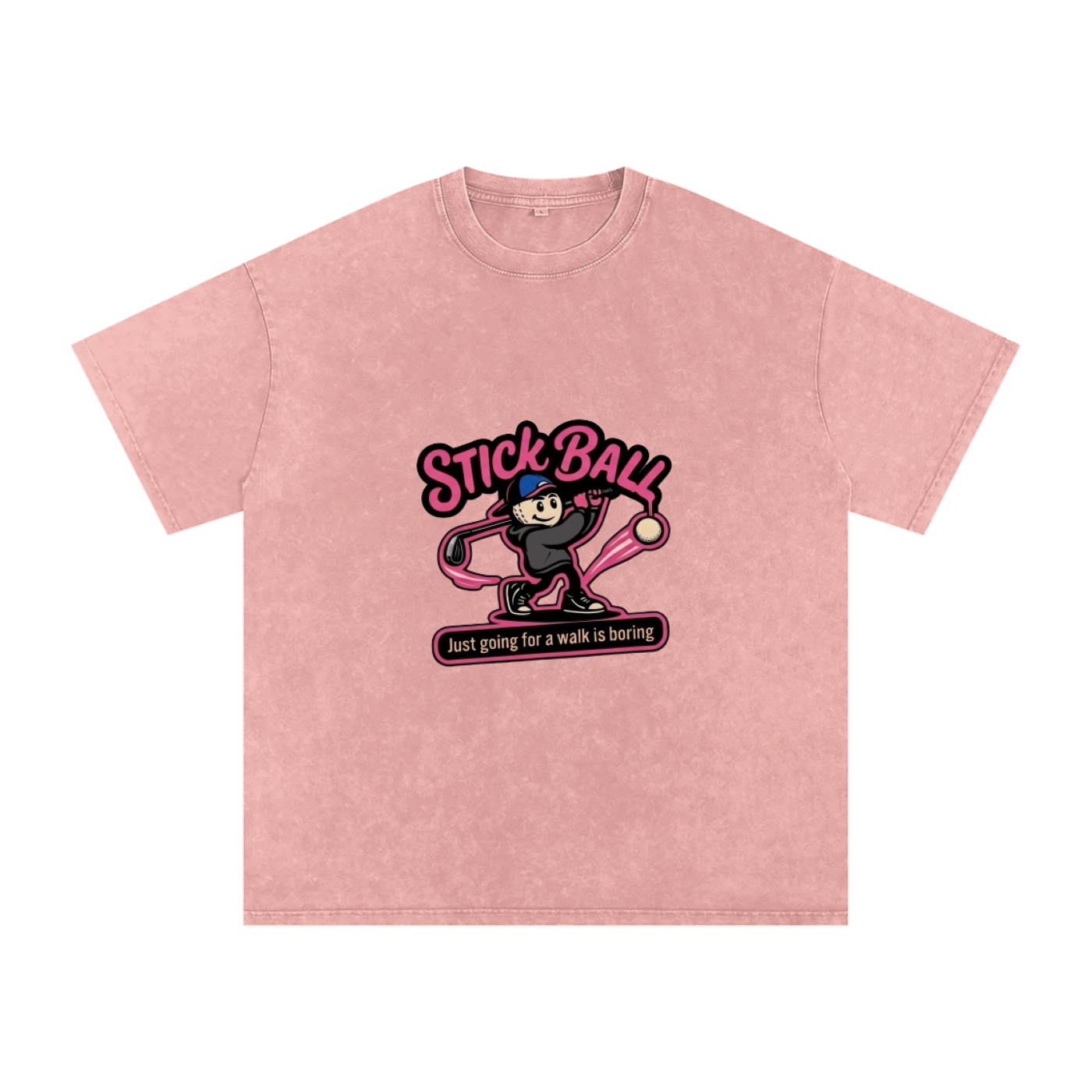 Snow Washed Oversized Cotton T-Shirt