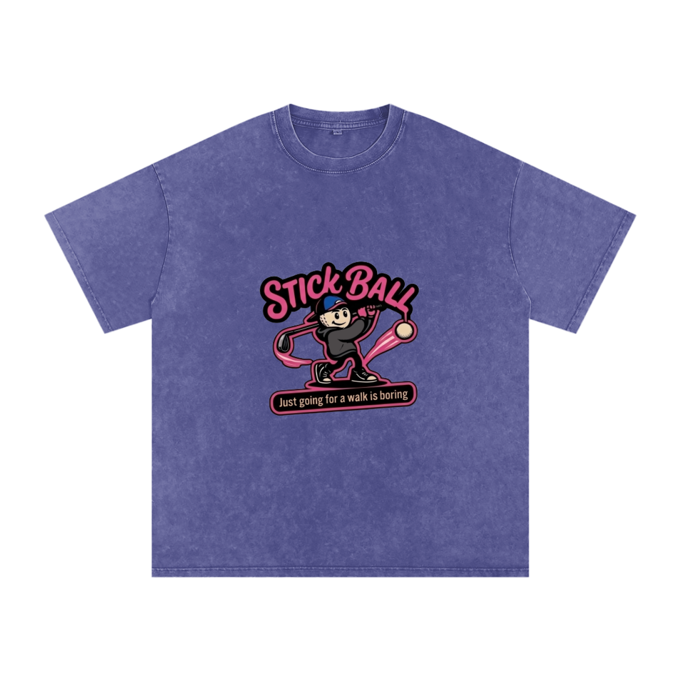 Snow Washed Oversized Cotton T-Shirt