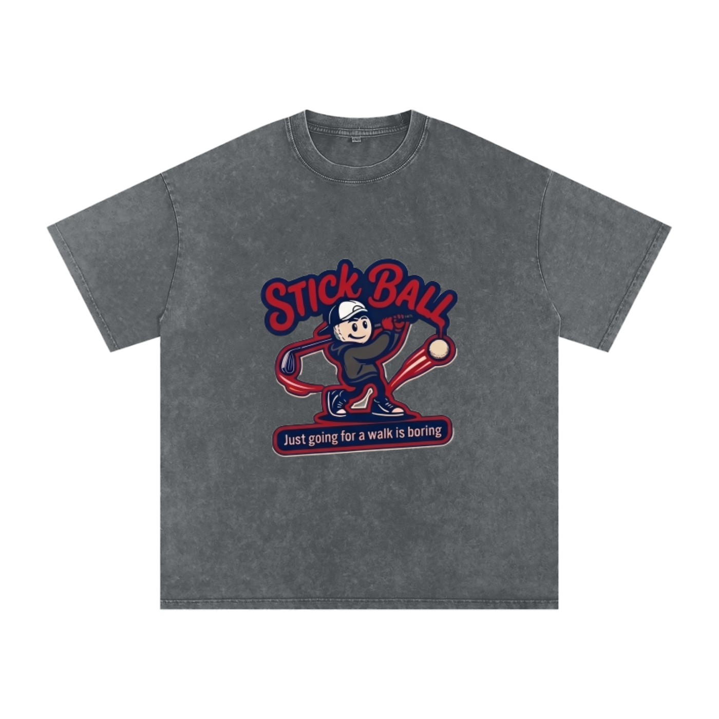 Snow Washed Oversized Cotton T-Shirt
