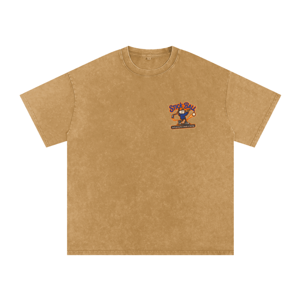 Snow Washed Oversized Cotton T-Shirt